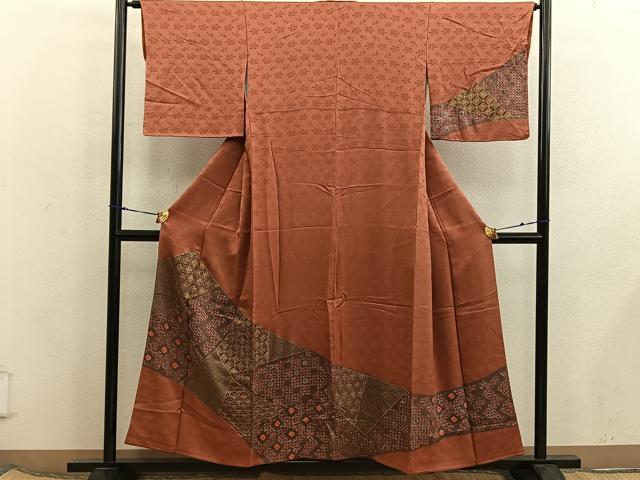 平和屋着物■訪問着 絞り 切嵌吉祥文 金彩 正絹 逸品 BAAX5879mz