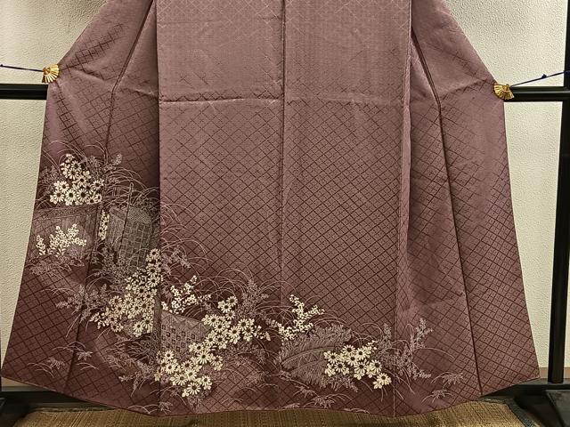 平和屋着物■訪問着 菊花文 正絹 逸品 BAAX5880mz