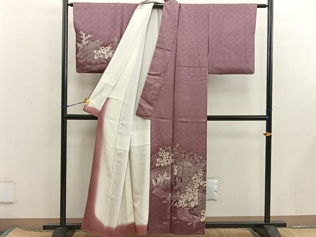 平和屋着物■訪問着 菊花文 正絹 逸品 BAAX5880mz