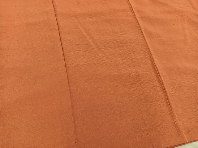 平和屋着物■上質な色無地 黄櫨染色 お召縮緬 正絹 逸品 BAAX5893mz