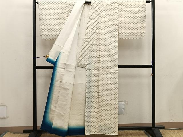 平和屋着物■上質な紬 絣文様 正絹 逸品 BAAX5910mz