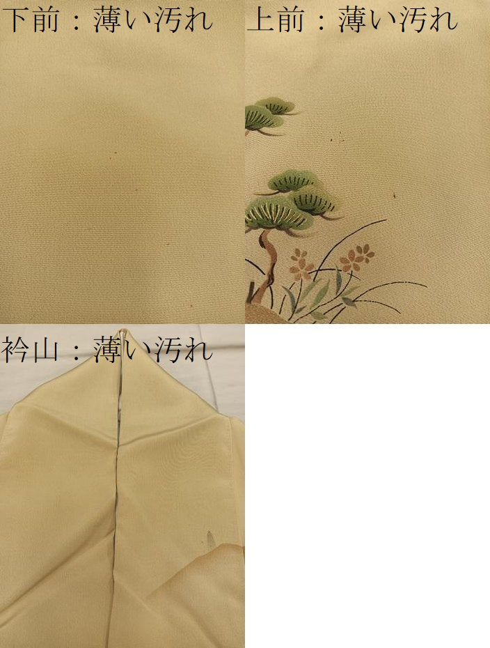 平和屋着物■訪問着 枝松文 金彩 さが美扱い 正絹 逸品 BAAX5913mz