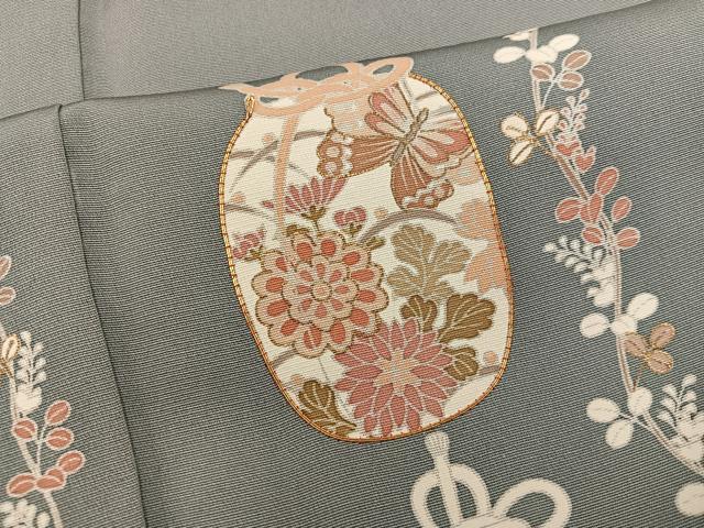 平和屋着物■訪問着 駒刺繍 仕覆花蝶文 金彩 正絹 逸品 BAAX5914mz