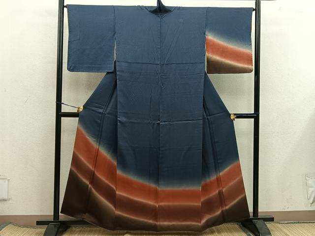 平和屋着物■訪問着 霞文 暈し染め 正絹 逸品 BAAX5917mz