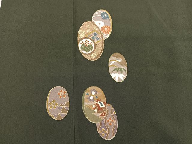 平和屋着物■訪問着 駒刺繍 宝尽くし花文 鈴乃屋扱い 正絹 逸品 BAAX5921mz