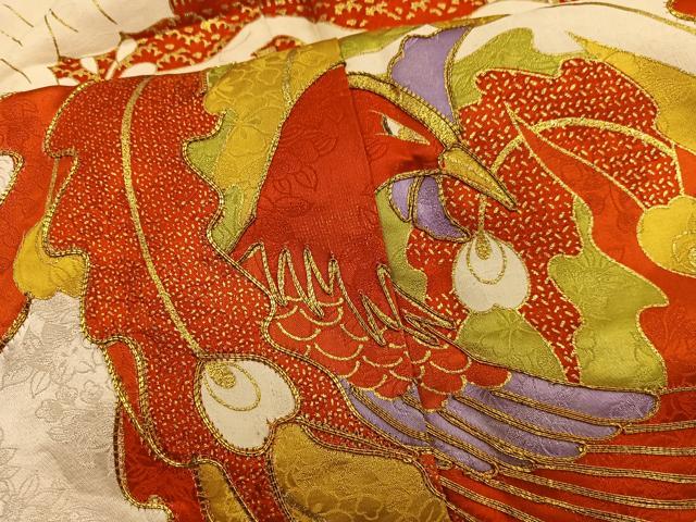 平和屋着物■豪華振袖 駒刺繍 鳳凰花文 金彩 正絹 逸品 BAAX5934mz