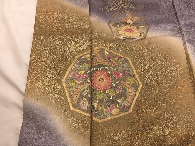 平和屋着物■訪問着 菊花文 暈し染め 正絹 逸品 BAAX5937mz