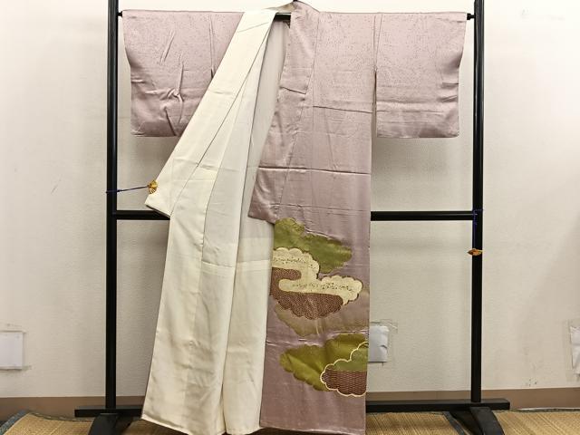 平和屋着物■豪華色留袖 駒刺繍 雲重ね亀甲花文 金彩 高島屋扱い 正絹 逸品 BAAX5943mz