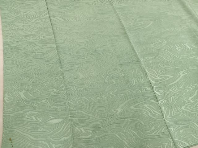 平和屋着物■上質な色無地 流水地紋 黄海松茶色 正絹 逸品 BAAX5950mz