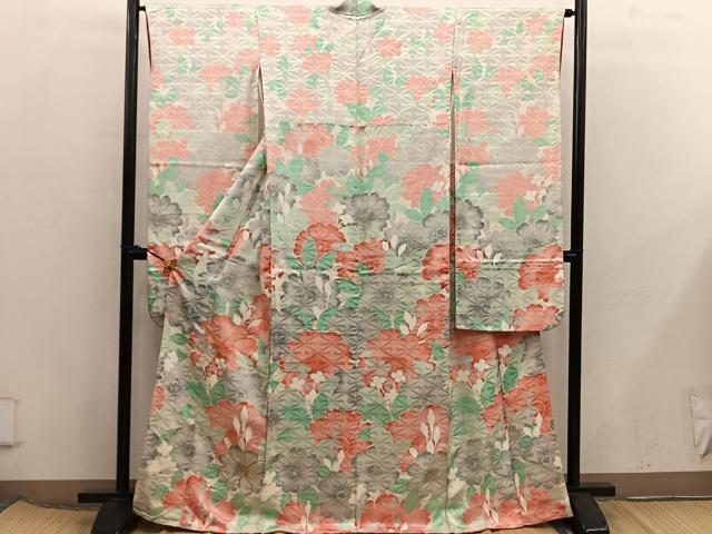 平和屋着物■豪華振袖 駒刺繍 舞桜花文 正絹 逸品 BAAX5961mz
