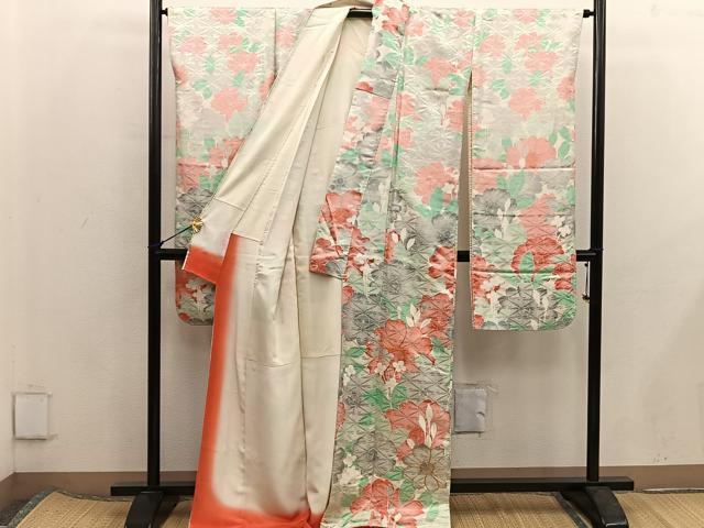 平和屋着物■豪華振袖 駒刺繍 舞桜花文 正絹 逸品 BAAX5961mz