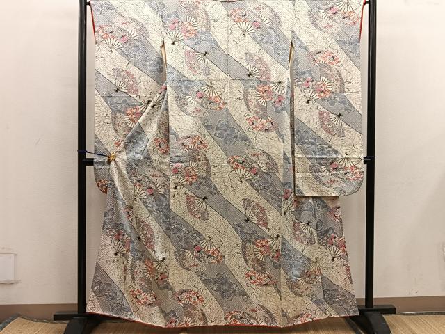 平和屋着物■豪華振袖 扇面花文 正絹 逸品 BAAX5968mz