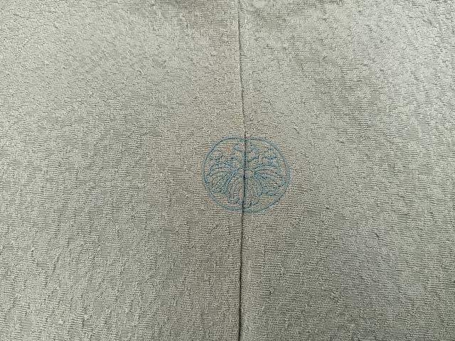 平和屋着物■上質な色無地 紋意匠 灰青色 正絹 逸品 未使用 BAAX5978mz