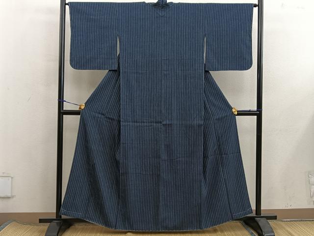 平和屋着物■上質な紬 間道 正絹 逸品 未使用 BAAX5984mz