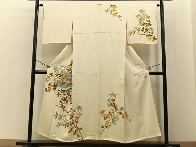 平和屋着物■訪問着 友禅 作家物 花鳥文 正絹 逸品 BAAX6007hj
