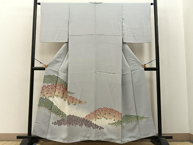 平和屋着物■豪華色留袖 寿光織 菊華三友図 暈し染め 金糸 正絹 逸品 BAAX6010hj