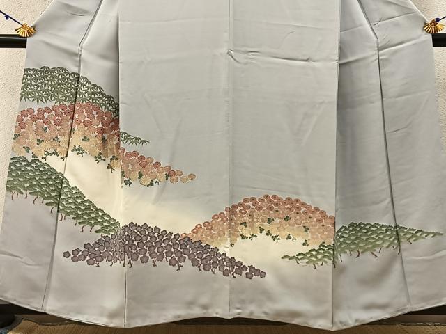 平和屋着物■豪華色留袖 寿光織 菊華三友図 暈し染め 金糸 正絹 逸品 BAAX6010hj