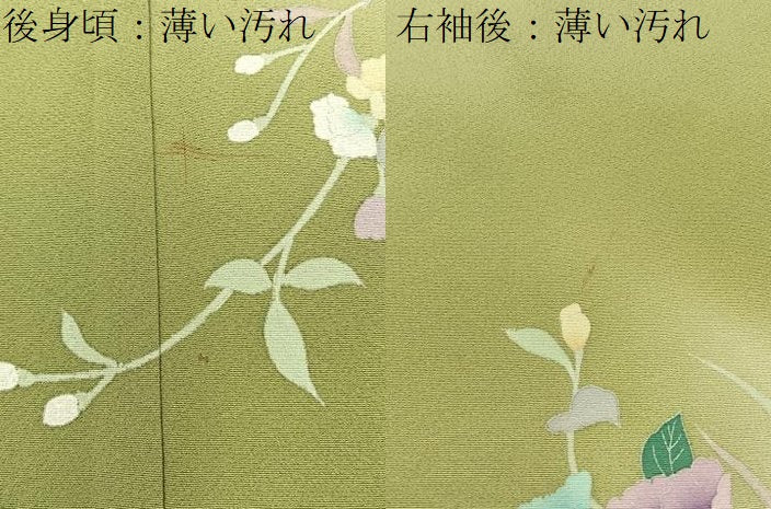 平和屋着物■訪問着 友禅 草花文 暈し染め 正絹 逸品 BAAX6023hj