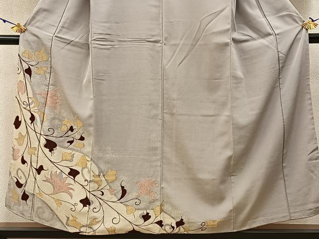 平和屋着物■訪問着 寿光織 更紗花文 金銀糸 正絹 逸品 BAAX6025hj