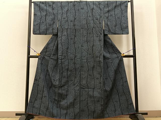 平和屋着物■上質な紬 草葉文 正絹 逸品 BAAX6030hj