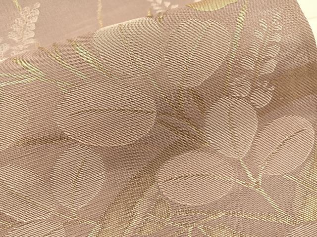 平和屋着物*夏物 六通柄袋帯 籬萩文 金糸 正絹 逸品 BAAX6044hj