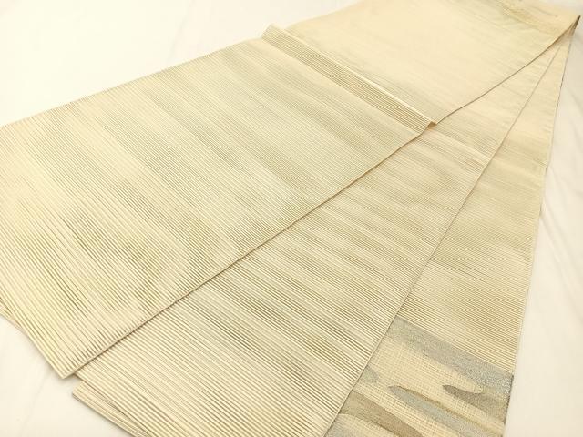平和屋着物*夏物 太鼓柄袋帯 絽綴れ エ霞文 金銀糸 正絹 逸品 BAAX6053hj