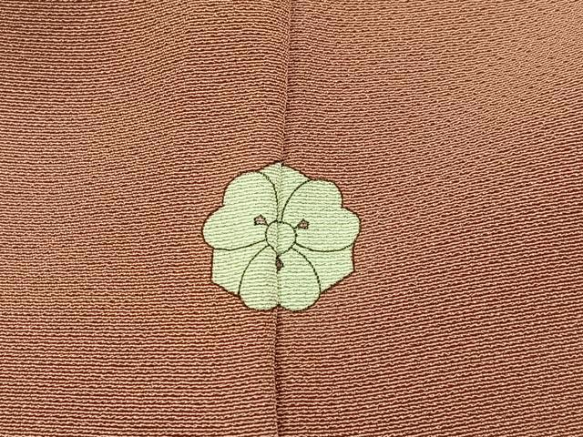 平和屋着物■上質な色無地 ときがら茶色 正絹 逸品 BAAX6175hj