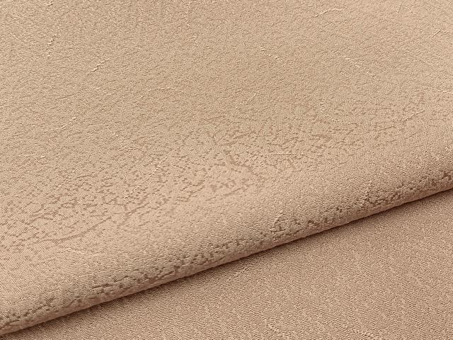 平和屋着物●上質な色無地 霞地紋 水柿色 正絹 逸品 未使用 BAAX6179hj