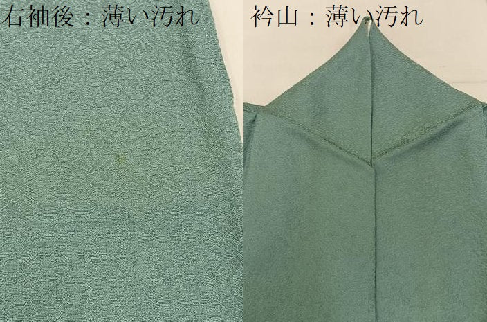 平和屋着物■上質な色無地 花地紋 薄青色 正絹 逸品 BAAX6180hj
