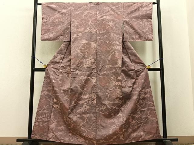 平和屋着物■上質な紬 流水文 正絹 逸品 BAAX6189hj