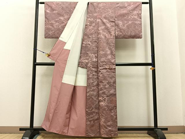 平和屋着物■上質な紬 流水文 正絹 逸品 BAAX6189hj