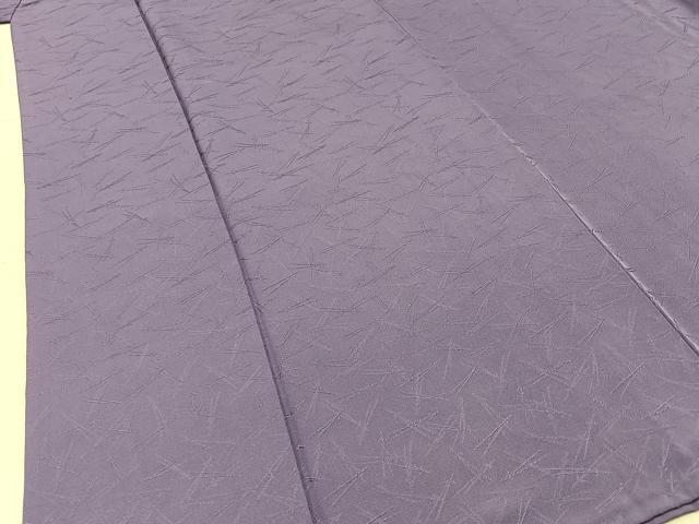 平和屋着物■上質な色無地 こぼれ松葉地紋 菫色 正絹 逸品 BAAX6216hj