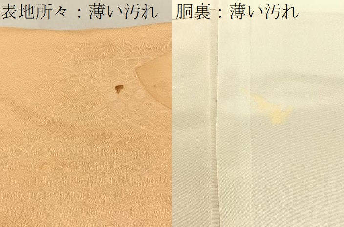 平和屋着物■上質な色無地 地紙花地紋 雄黄色 正絹 逸品 BAAX6218hj