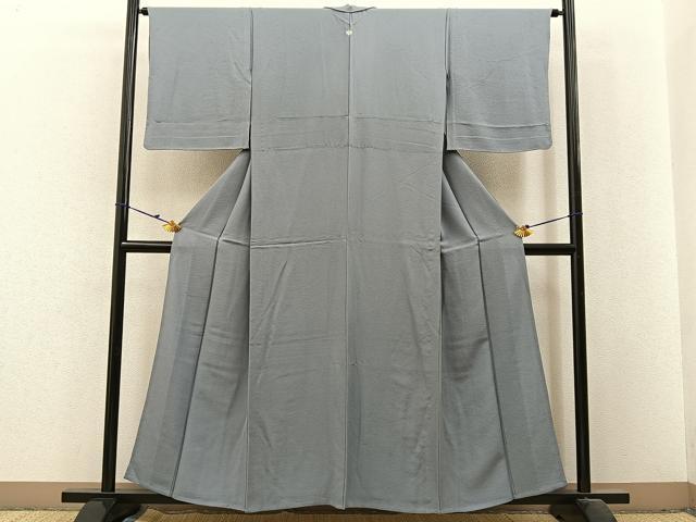 平和屋着物▽上質な色無地 単衣 豆がら茶色 正絹 逸品 BAAX6224hj