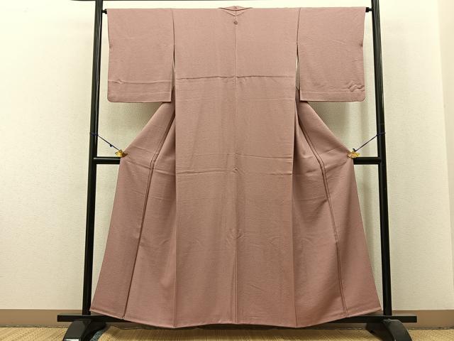 平和屋着物■上質な色無地 紋意匠 鴇浅葱色 正絹 逸品 BAAX6229hj