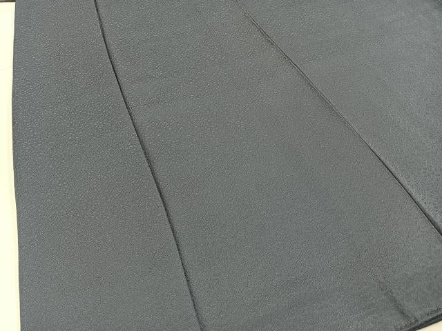 平和屋着物●上質な色無地 花尽し地紋 錆鼠色 正絹 逸品 BAAX6231hj
