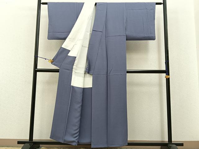 平和屋着物●上質な色無地 薄鼠色 正絹 逸品 BAAX6237hj