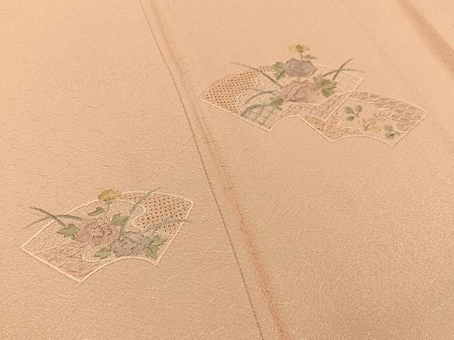 平和屋着物▽中国三大刺繍 スワトウ刺繍 訪問着 単衣 総刺繍 地紙牡丹文 正絹 逸品 BAAX6242hj