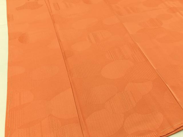 平和屋着物■上質な色無地 石畳地紋 黄丹色 正絹 逸品 未使用 BAAX6257hj