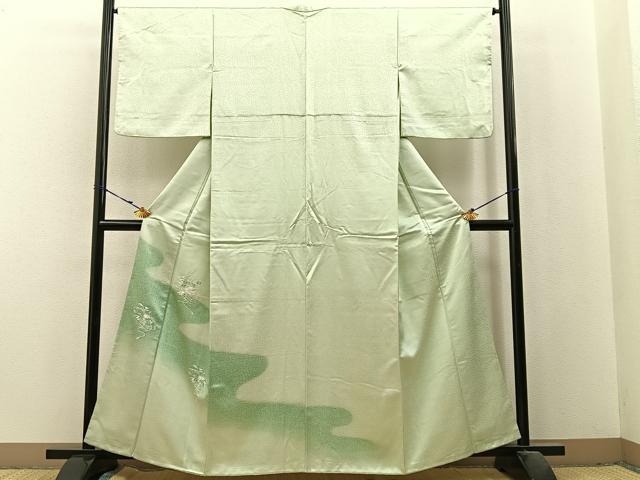 平和屋着物■訪問着 総刺繍 文箱花文 暈し染め 正絹 逸品 BAAX6269hj