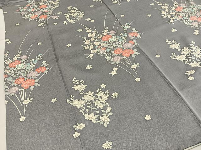 平和屋着物■訪問着 草花文 正絹 逸品 BAAX6271hj