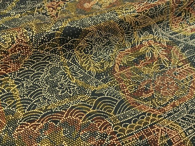平和屋着物■本場染大島紬 風景文 正絹 逸品 BAAX6272hj