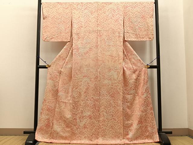平和屋着物■上質な小紋 絞り 舞蝶文 正絹 逸品 BAAX6283hj
