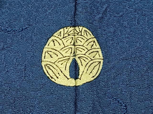 平和屋着物■上質な色無地 紺鼠色 正絹 逸品 BAAX6284hj