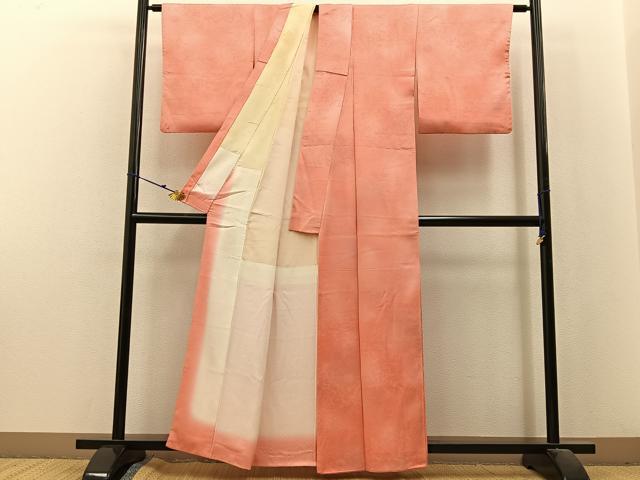 平和屋着物■上質な小紋 草花地紋 暈し染め 正絹 逸品 BAAX6299hj