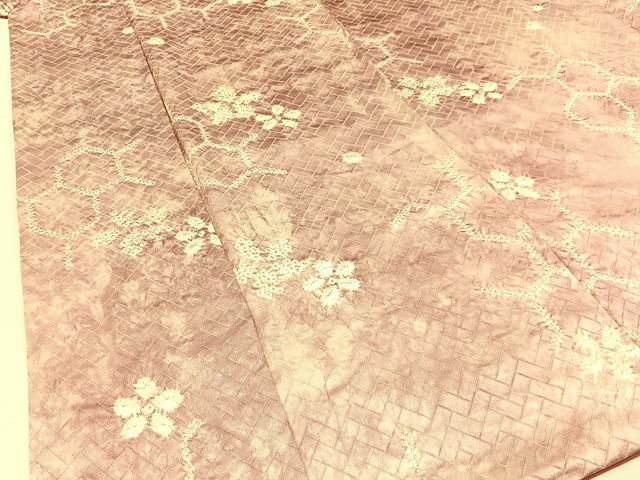 平和屋着物■上質な小紋 絞り 亀甲花文 正絹 逸品 BAAX6302hj