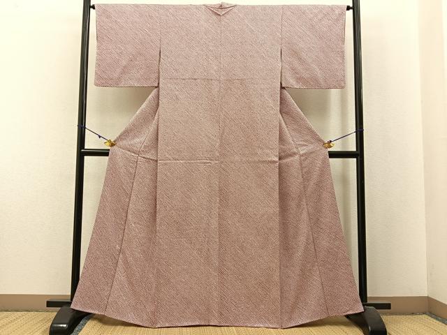 平和屋着物■大変加工の良い総絞り小紋 正絹 逸品 BAAX6305hj