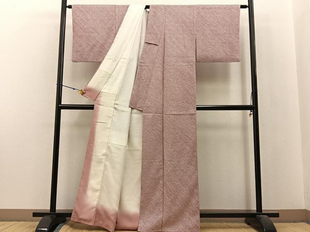 平和屋着物■大変加工の良い総絞り小紋 正絹 逸品 BAAX6305hj