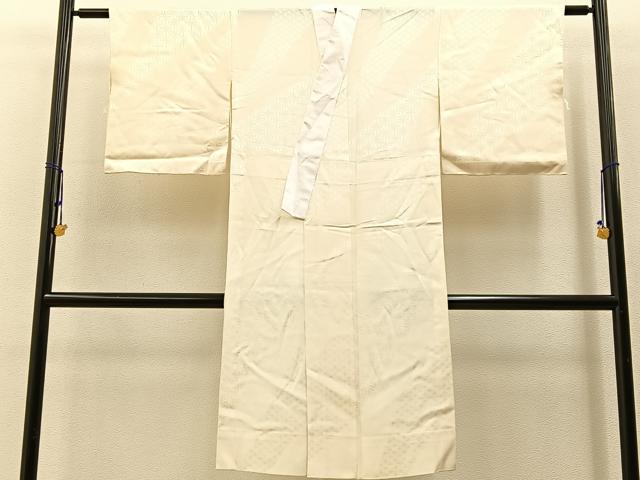 平和屋着物■長襦袢 無双仕立て 麻の葉地紋 正絹 逸品 BAAX6342hj