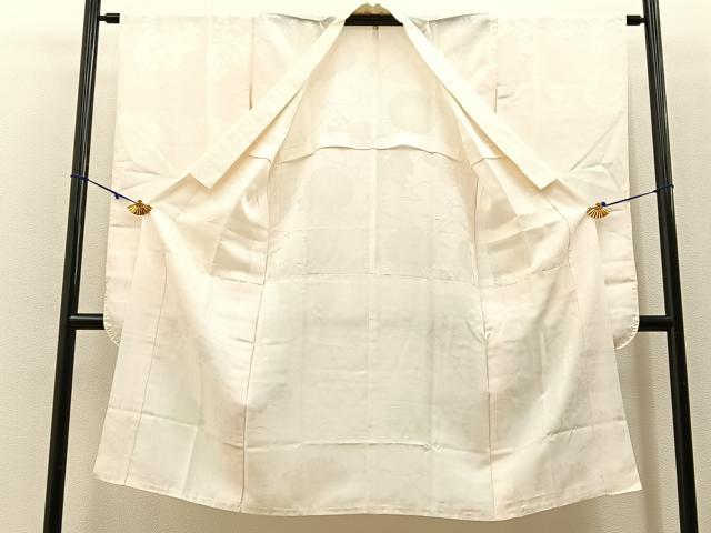 平和屋着物■振袖用長襦袢 無双仕立て 菊桐地紋 正絹 逸品 BAAX6351hj